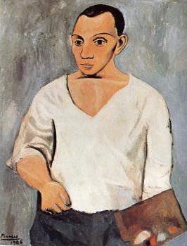 Pablo Picasso : self-portrait with palette